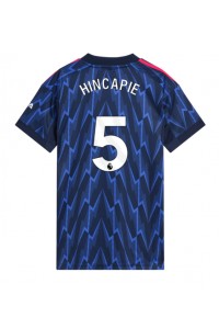 Arsenal Piero Hincapie #5 Jalkapallovaatteet Naisten Vieraspaita 2025-26 Lyhythihainen